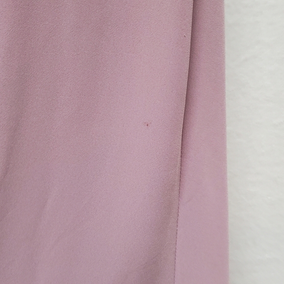 David's Bridal Quartz Lilac Georgette Double Maxi Wrap Bridesmaid Dress 6 - Picture 16 of 16